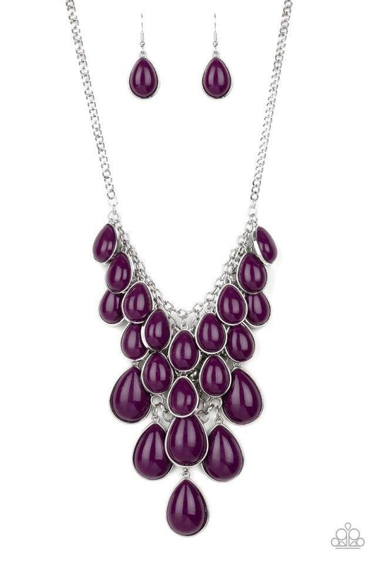 Paparazzi Necklace ~ Shop Til You TEARDROP - Purple