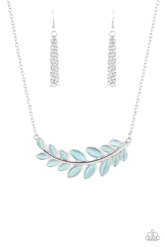 Paparazzi Necklace ~ Frosted Foliage - Blue