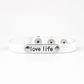 Paparazzi Bracelet ~ Love Life - White