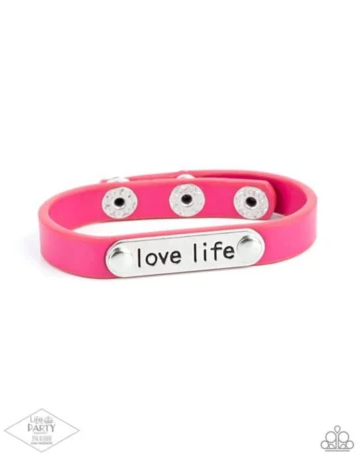 Paparazzi Bracelet ~ Love Life - Pink