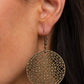 Paparazzi Earring ~ Metallic Mosaic - Brass